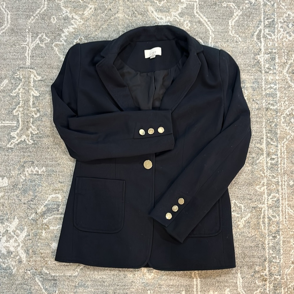 Petite black loft blazer